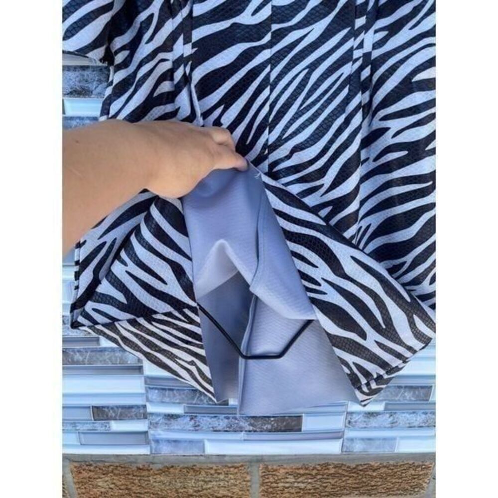 En Saison Zebra Print Mini Dress small - Picture 9 of 12